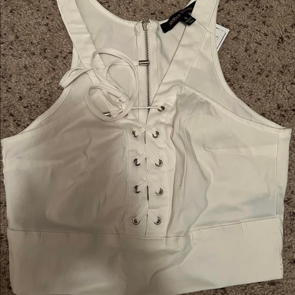 White Crop Top